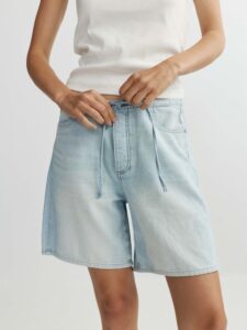 DL1961-SIENNA DRAWSTRING DENIM SHORTS POOLSIDE AURA