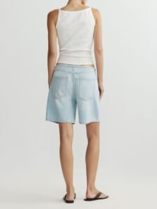 DL1961-SIENNA DRAWSTRING DENIM SHORTS POOLSIDE AURA