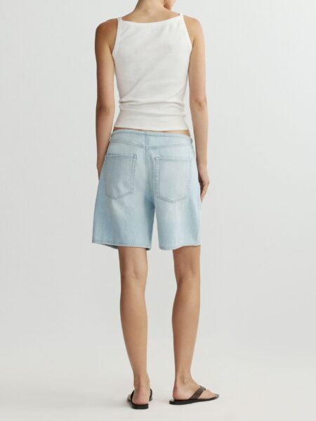 DL1961-SIENNA DRAWSTRING DENIM SHORTS POOLSIDE AURA
