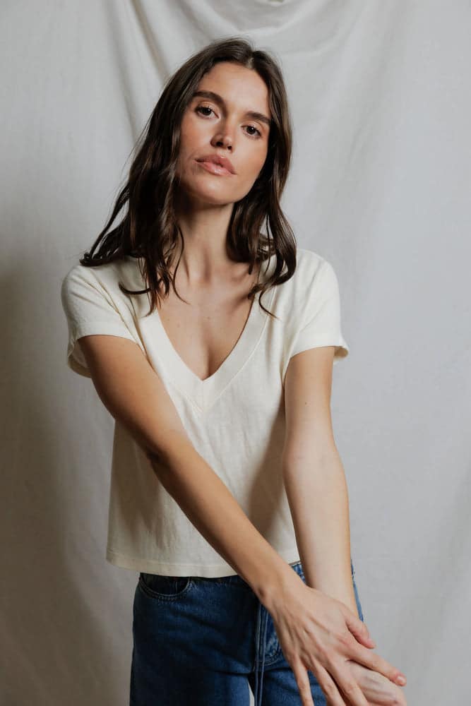 PERFECT WHITE TEE-VAL NATURAL