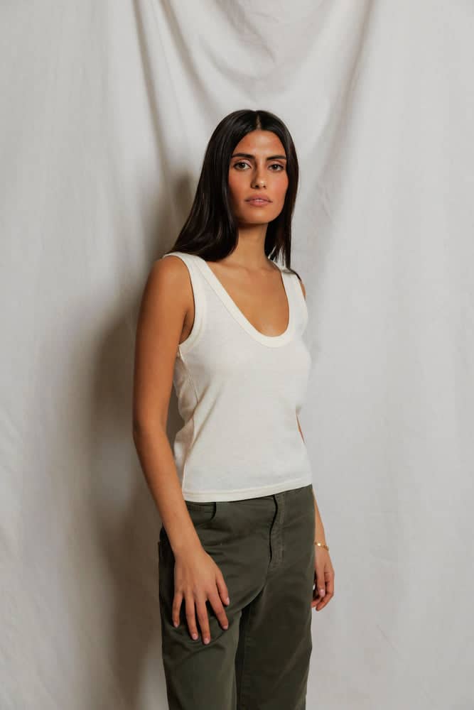 PERFECT WHITE TEE-VICKY NATURAL
