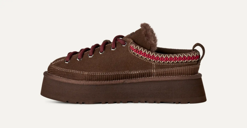 1180361-BCDR UGG-HERITAGE LACE-UP SLIPPER BURNT CEDAR