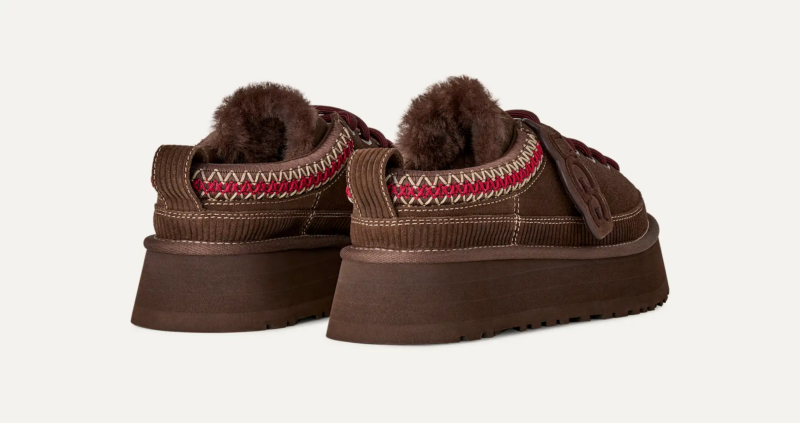 1180361-BCDR UGG-HERITAGE LACE-UP SLIPPER BURNT CEDAR