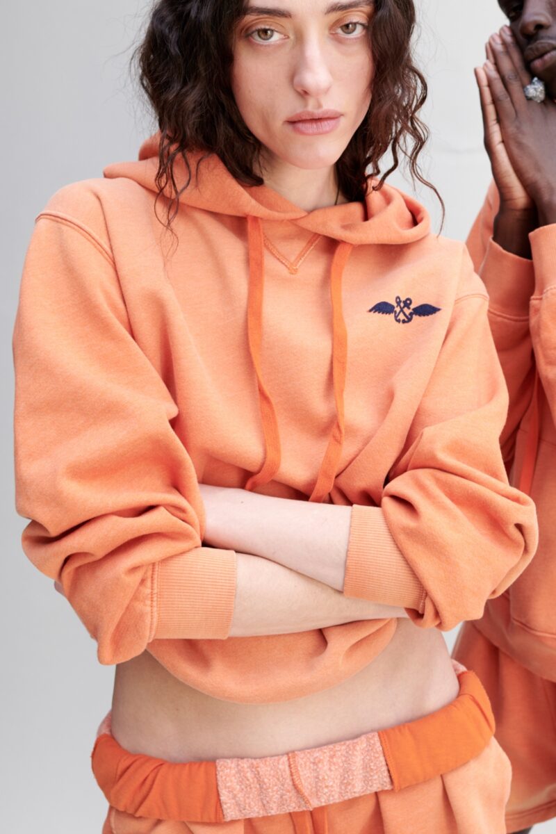 GHOST FOREST SURF CLUB-COASTIE WING HOODIE INTERNATIONAL ORANGE
