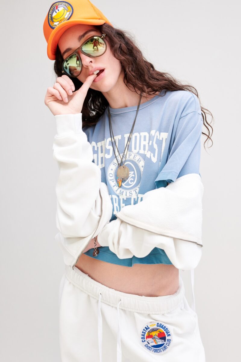 GHOST FOREST SURF CLUB-SIREN CROP GFSC TEE PACIFIC NORTHWEST