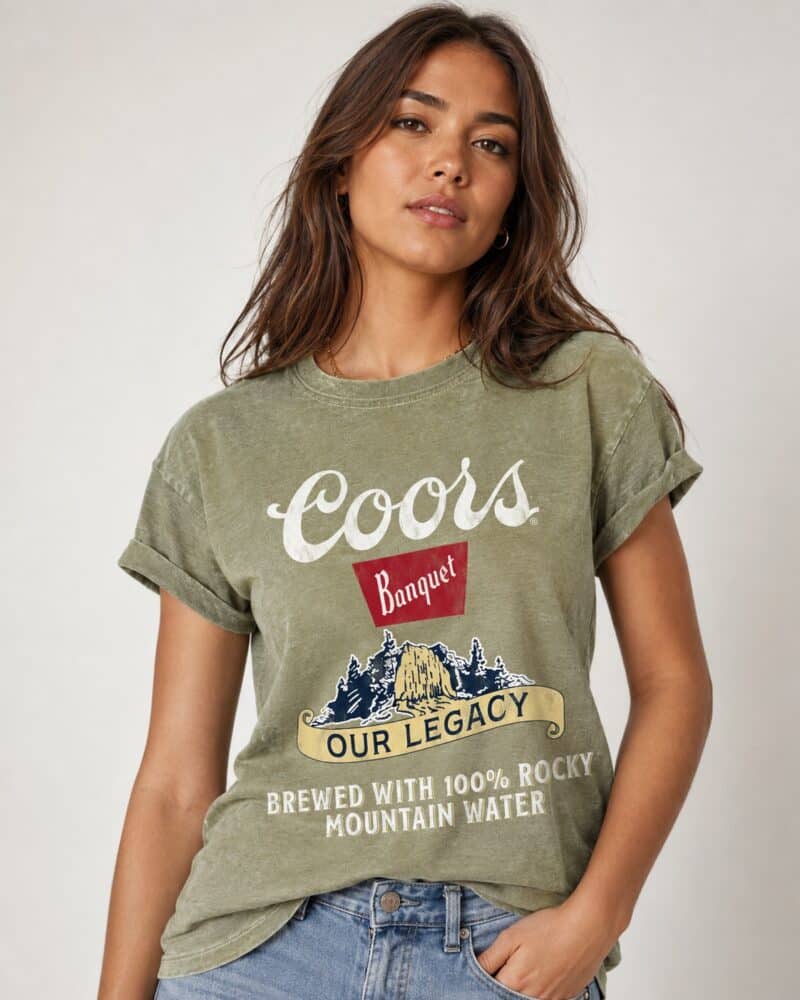 RECYCLED KARMA-COORS LEGACY TEE OLIVE