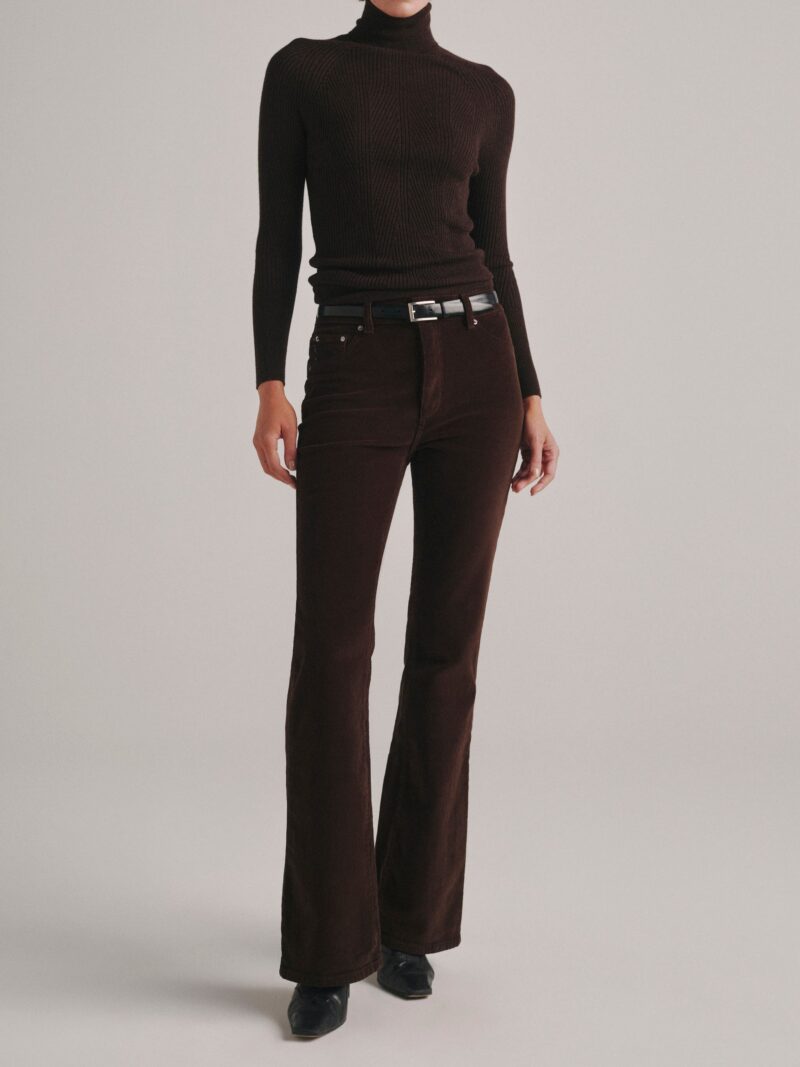 DL1961-RAGLAN SLEEVE TURTLENECK SWEATER BRUNETTE