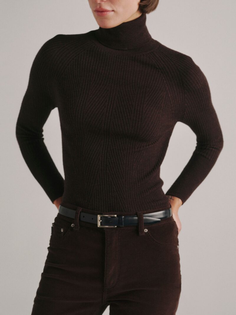 DL1961-TURTLENECK SWEATER BRUNETTE