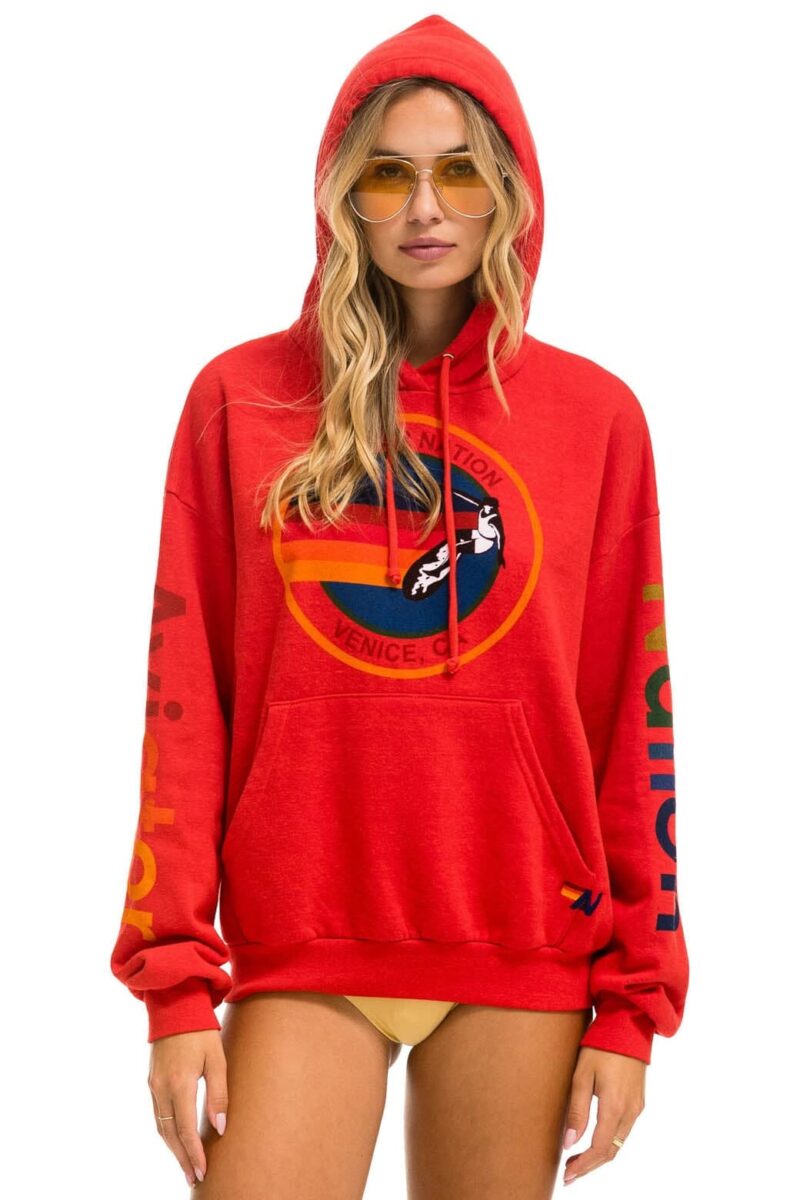 AVIATOR NATION-RELAXED VENICE HOODIE RED