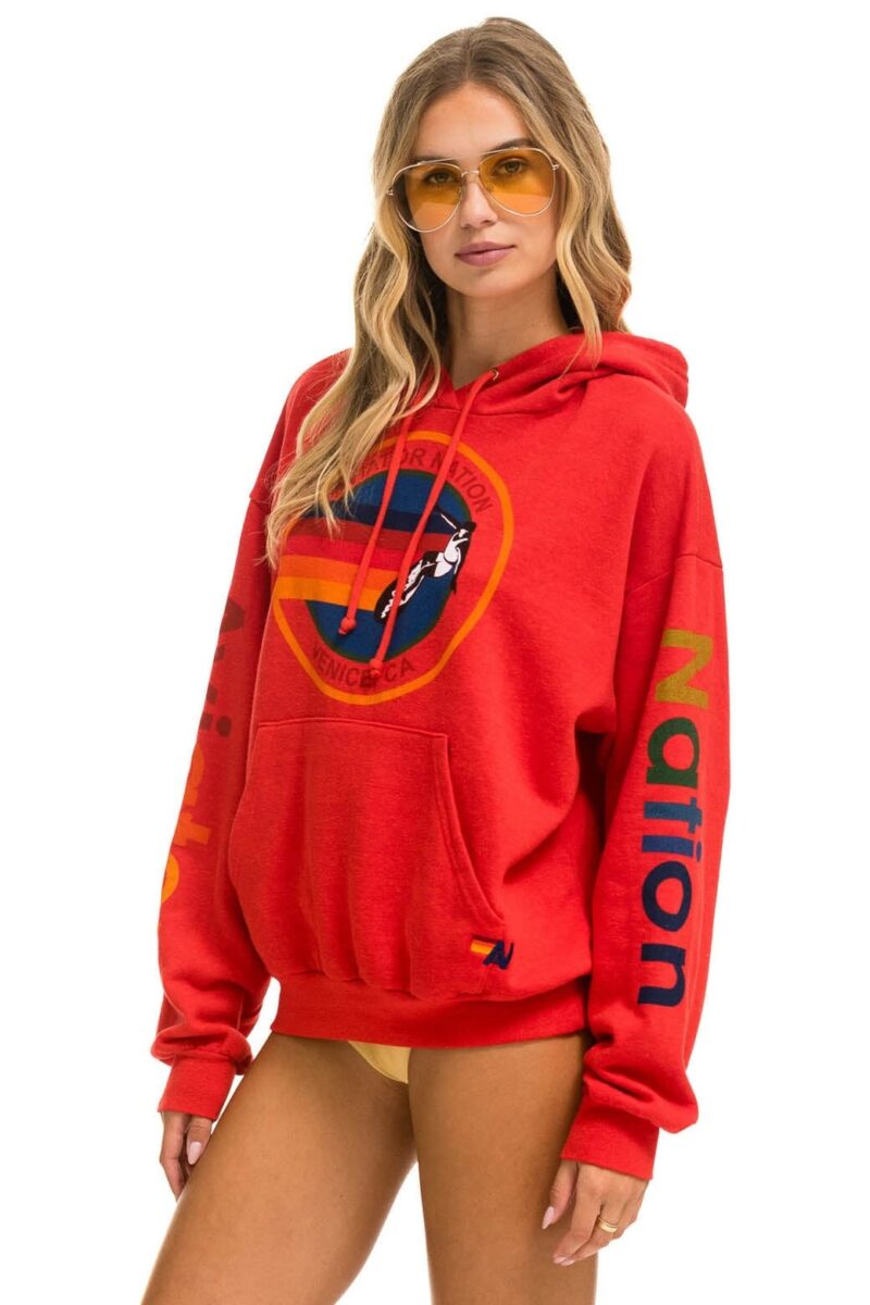 AVIATOR NATION-RELAXED VENICE HOODIE RED