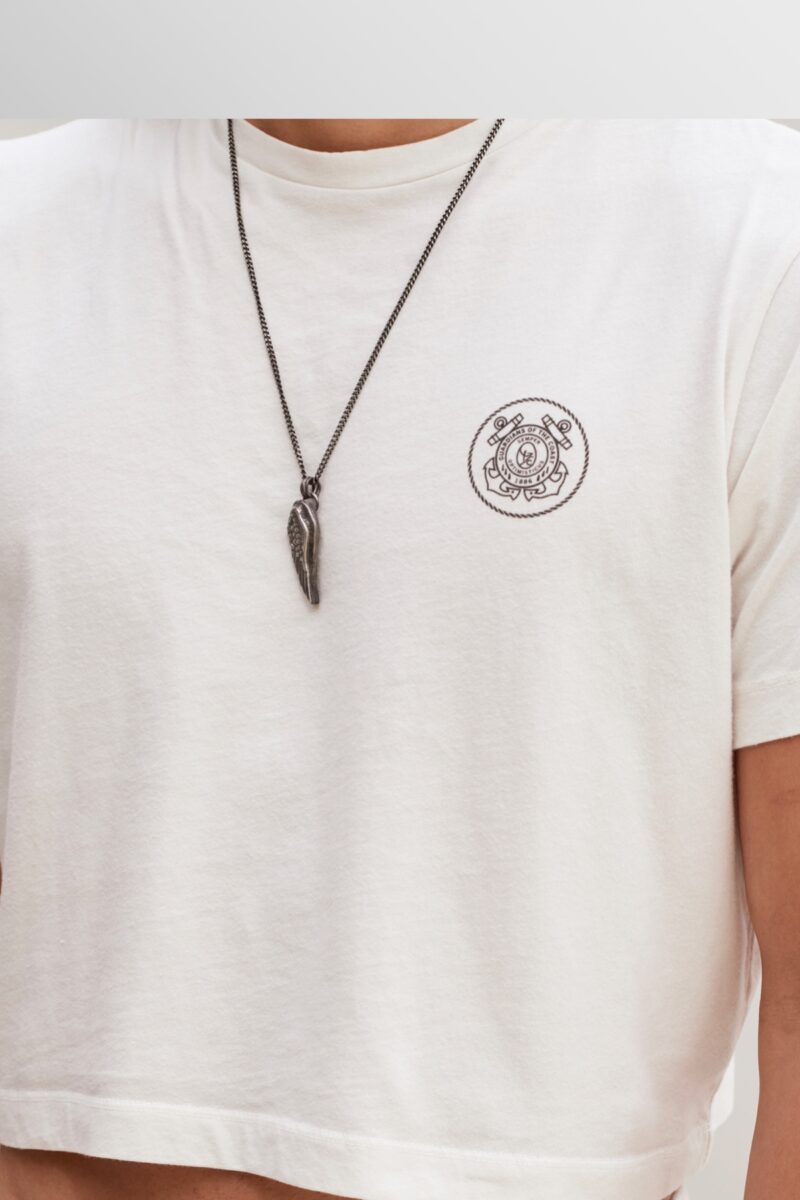 GHOST FOREST SURF CLUB-SIREN CROP COLLAB TEE WASHED OUT WHITE
