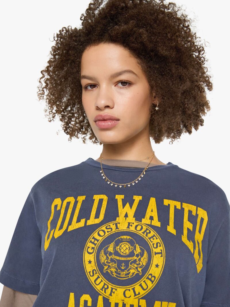 GHOST FOREST SURF CLUB-SIREN CROP GFSC TEE RESCUE BLUE